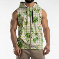 Mokihana Maile Ilima Leis Paniolo Palaka Sleeveless Zip Hoodie Hawaiian Omaomo Ala Spirit - Polynesian Pride