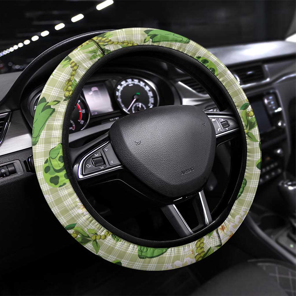 Mokihana Maile Ilima Leis Paniolo Palaka Steering Wheel Cover Hawaiian Omaomo Ala Spirit - Polynesian Pride