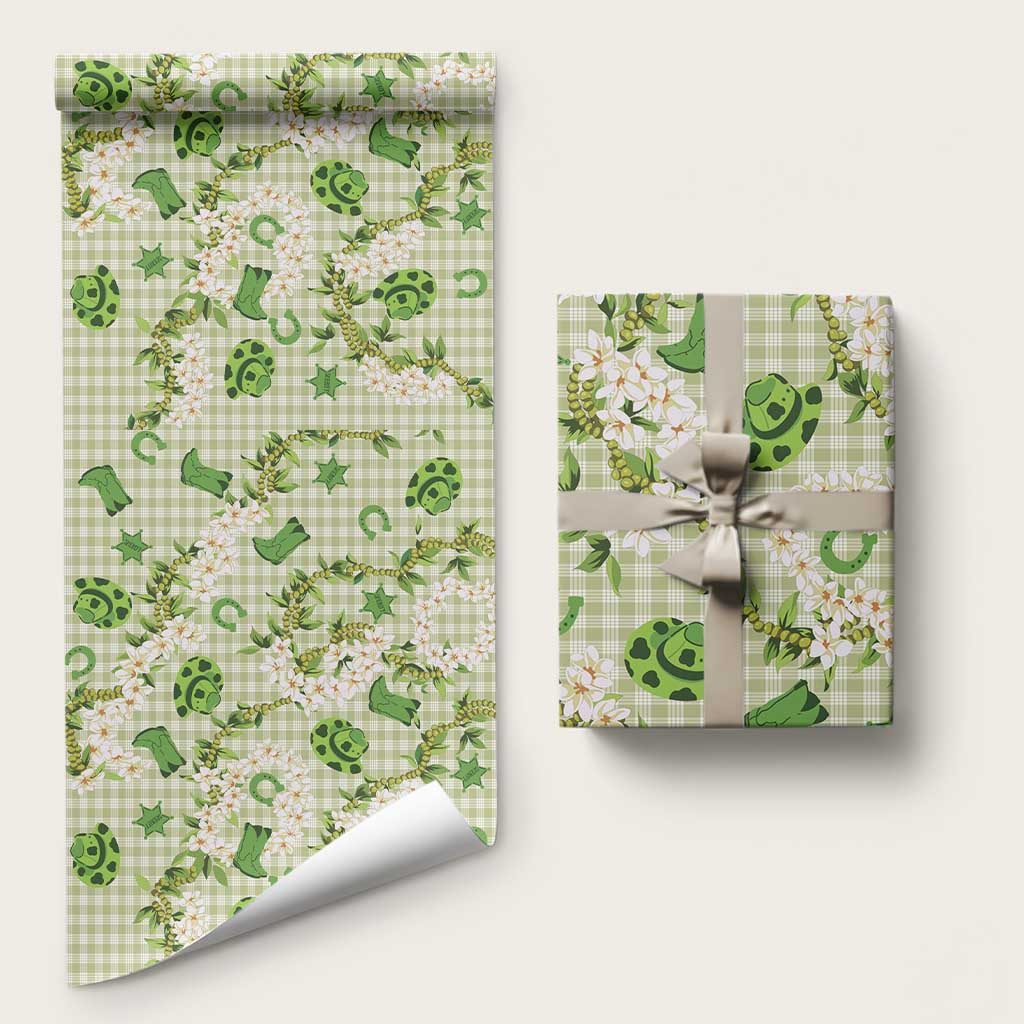 Mokihana Maile Ilima Leis Paniolo Palaka Wrapping Paper Hawaiian Omaomo Ala Spirit - Polynesian Pride