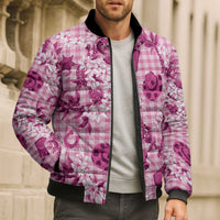 Mokihana Maile Ilima Leis Paniolo Palaka Bomber Puffer Jacket Hawaiian Omaomo Ulaula Spirit - Polynesian Pride