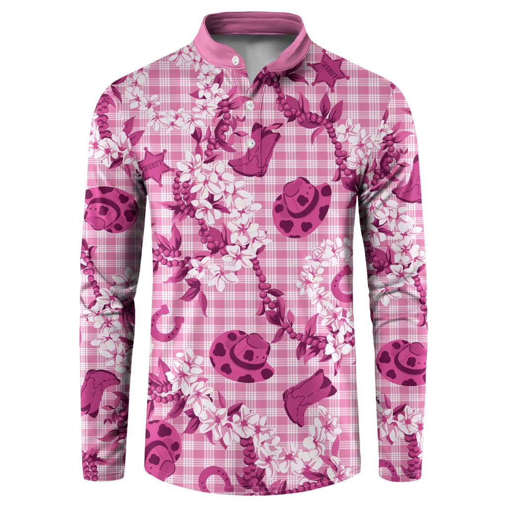 Mokihana Maile Ilima Leis Paniolo Palaka Button Sweatshirt Hawaiian Omaomo Ulaula Spirit - Polynesian Pride