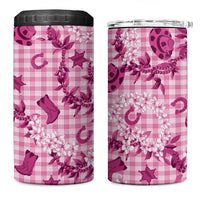Mokihana Maile Ilima Leis Paniolo Palaka 4 in 1 Can Cooler Tumbler Hawaiian Omaomo Ulaula Spirit - Polynesian Pride