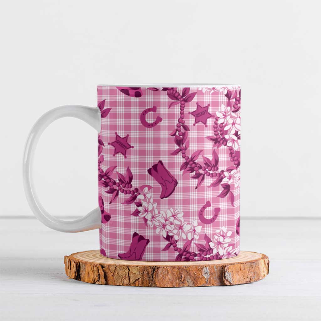 Mokihana Maile Ilima Leis Paniolo Palaka Ceramic Mug Hawaiian Omaomo Ulaula Spirit - Polynesian Pride