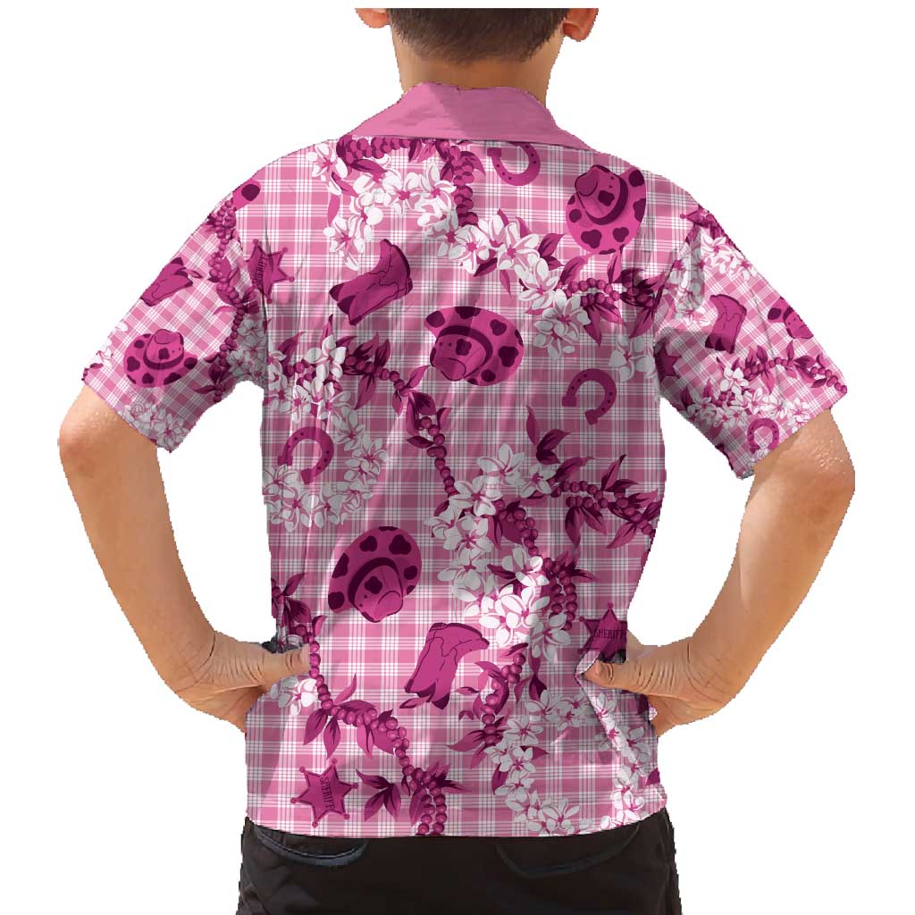 Mokihana Maile Ilima Leis Paniolo Palaka Family Matching Mermaid Dress and Hawaiian Shirt Hawaiian Omaomo Ulaula Spirit - Polynesian Pride