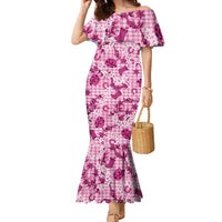 Mokihana Maile Ilima Leis Paniolo Palaka Family Matching Mermaid Dress and Hawaiian Shirt Hawaiian Omaomo Ulaula Spirit - Polynesian Pride