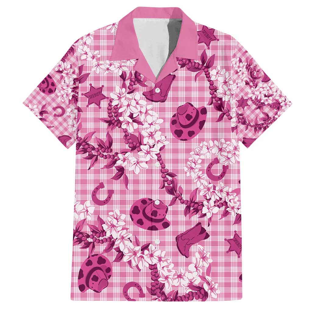 Mokihana Maile Ilima Leis Paniolo Palaka Family Matching Off Shoulder Maxi Dress and Hawaiian Shirt Hawaiian Omaomo Ulaula Spirit - Polynesian Pride