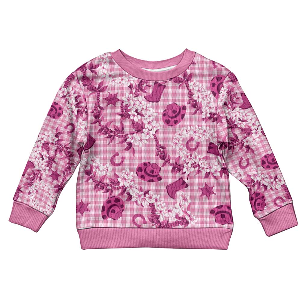 Mokihana Maile Ilima Leis Paniolo Palaka Kid Ugly Christmas Sweater Hawaiian Omaomo Ulaula Spirit - Polynesian Pride