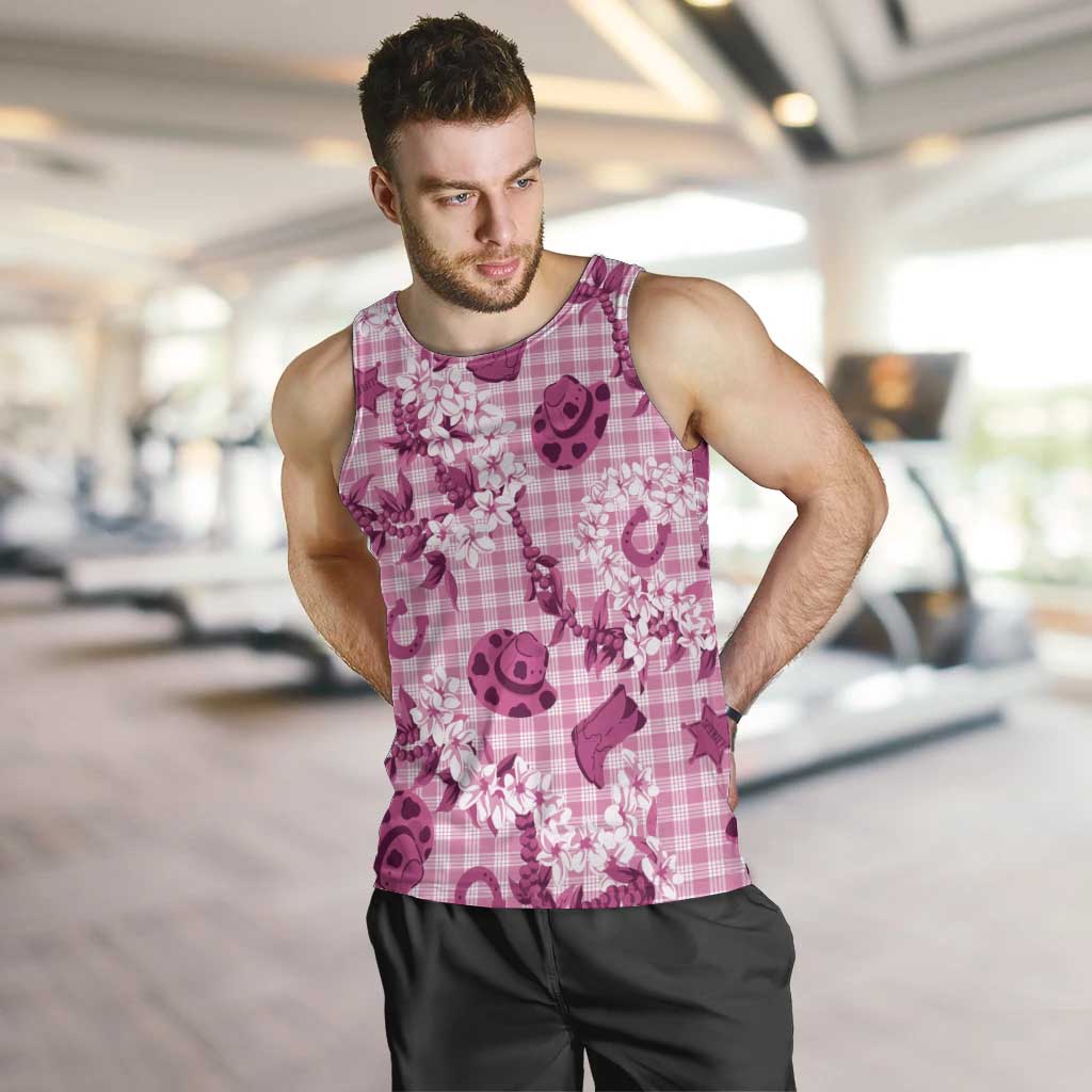 Mokihana Maile Ilima Leis Paniolo Palaka Men Tank Top Hawaiian Omaomo Ulaula Spirit - Polynesian Pride