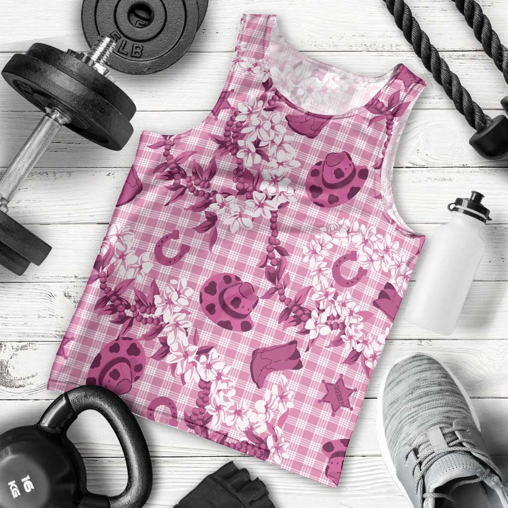 Mokihana Maile Ilima Leis Paniolo Palaka Men Tank Top Hawaiian Omaomo Ulaula Spirit - Polynesian Pride