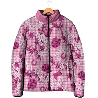 Mokihana Maile Ilima Leis Paniolo Palaka Padded Jacket Hawaiian Omaomo Ulaula Spirit - Polynesian Pride