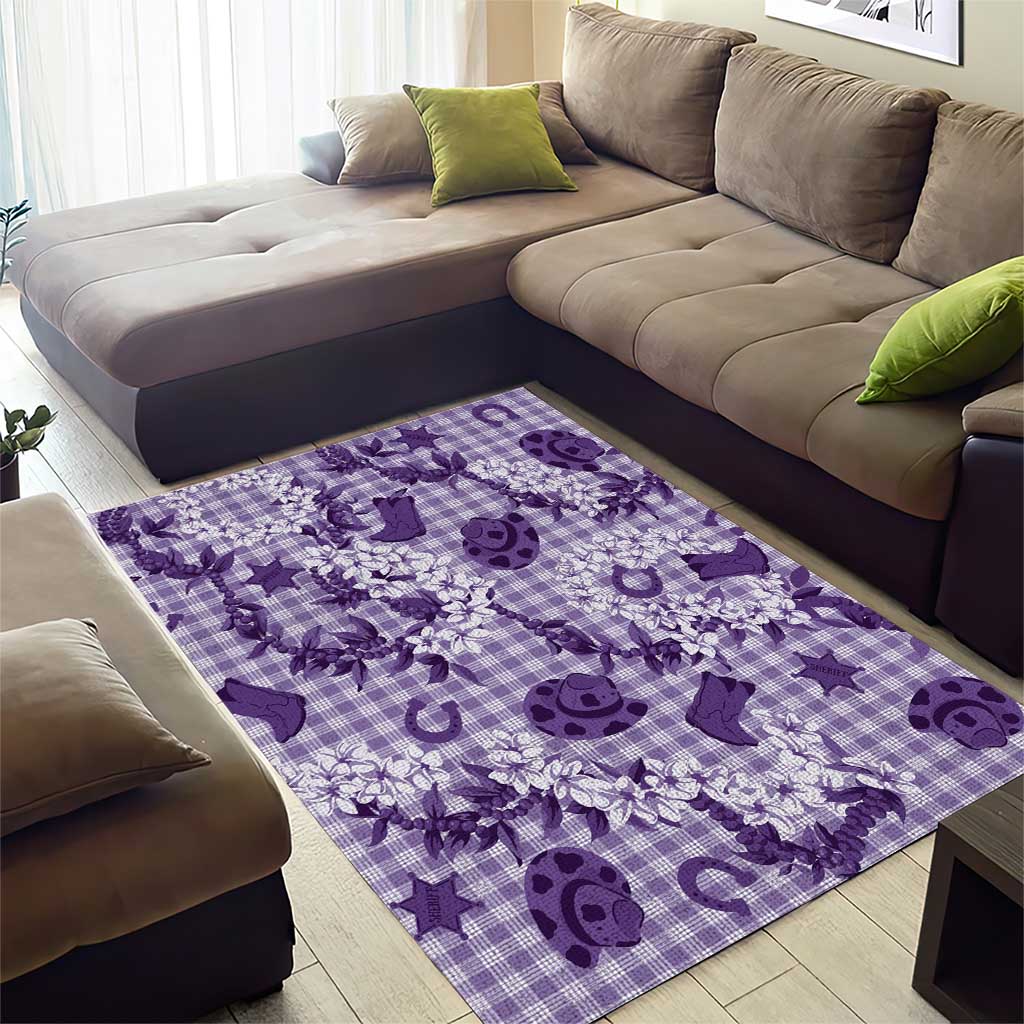 Mokihana Maile Ilima Leis Paniolo Palaka Area Rug Hawaiian Poni Spirit - Polynesian Pride