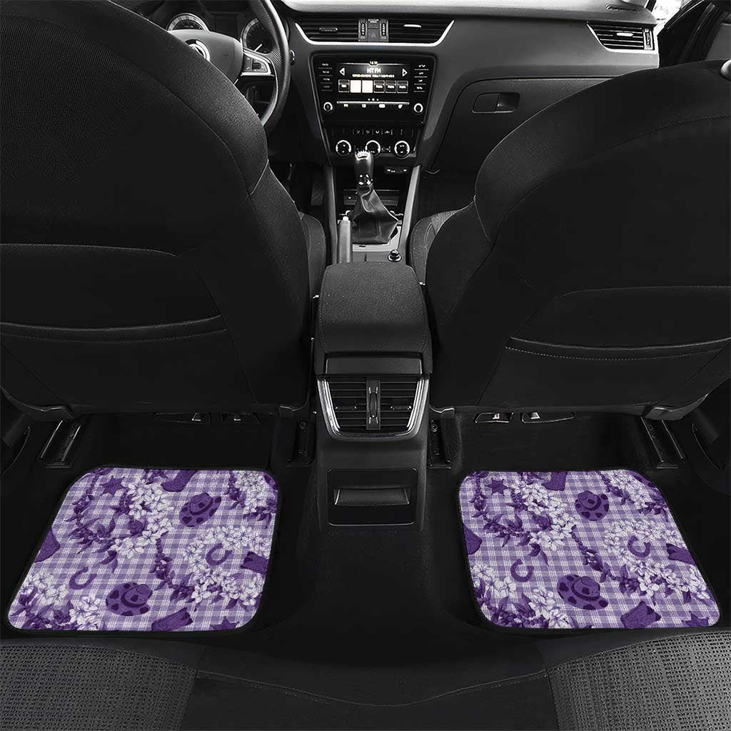 Mokihana Maile Ilima Leis Paniolo Palaka Car Mats Hawaiian Poni Spirit - Polynesian Pride