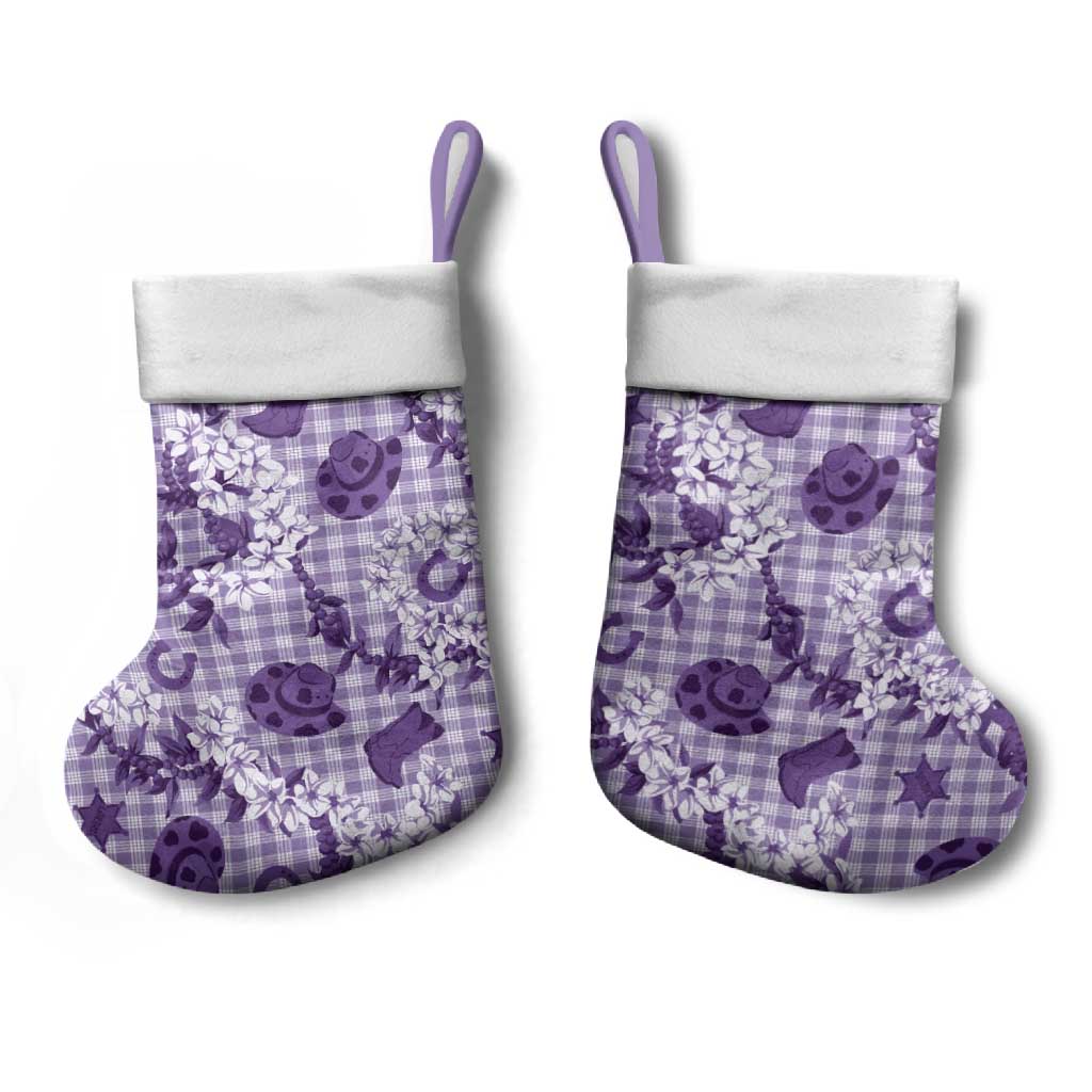 Mokihana Maile Ilima Leis Paniolo Palaka Christmas Stocking Hawaiian Poni Spirit - Polynesian Pride