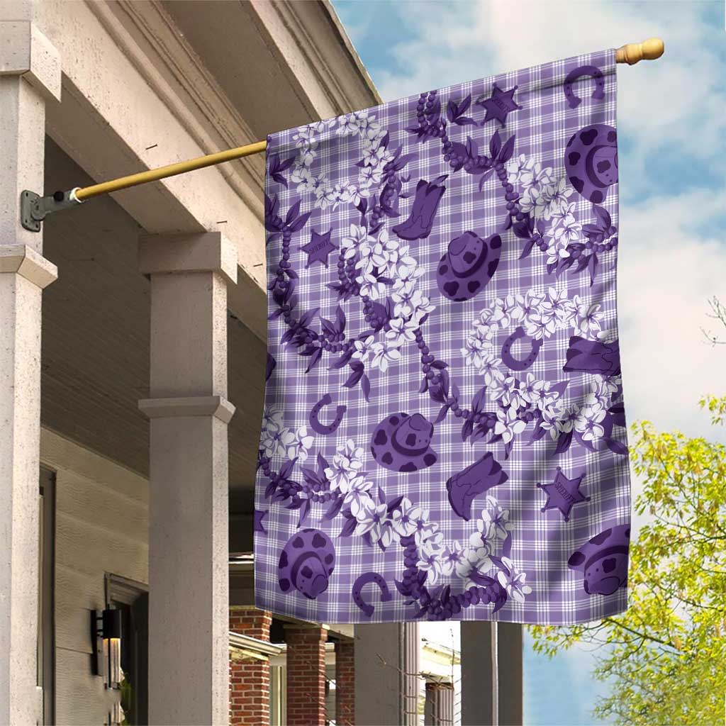 Mokihana Maile Ilima Leis Paniolo Palaka Garden Flag Hawaiian Poni Spirit - Polynesian Pride