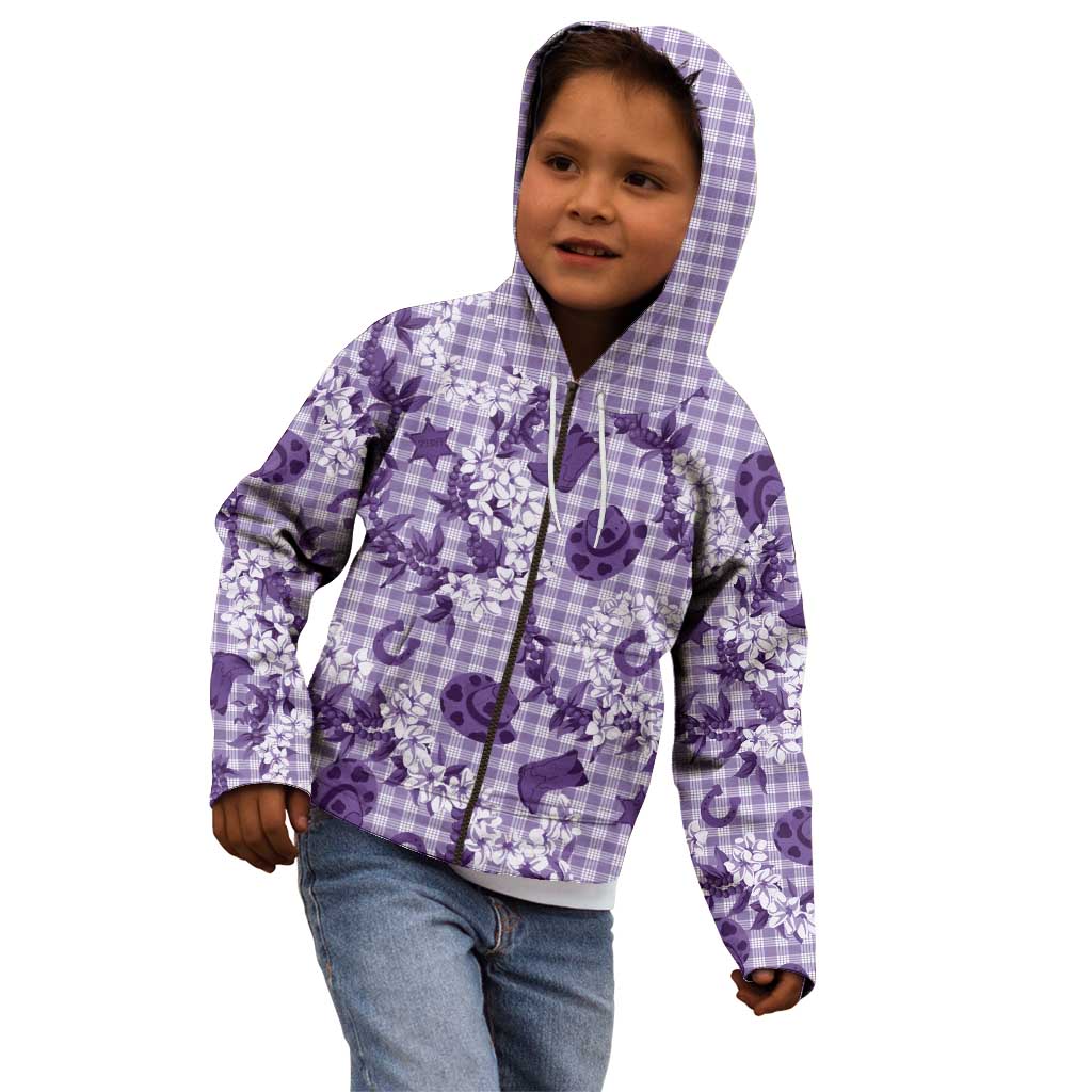 Mokihana Maile Ilima Leis Paniolo Palaka Kid Hoodie Hawaiian Poni Spirit - Polynesian Pride