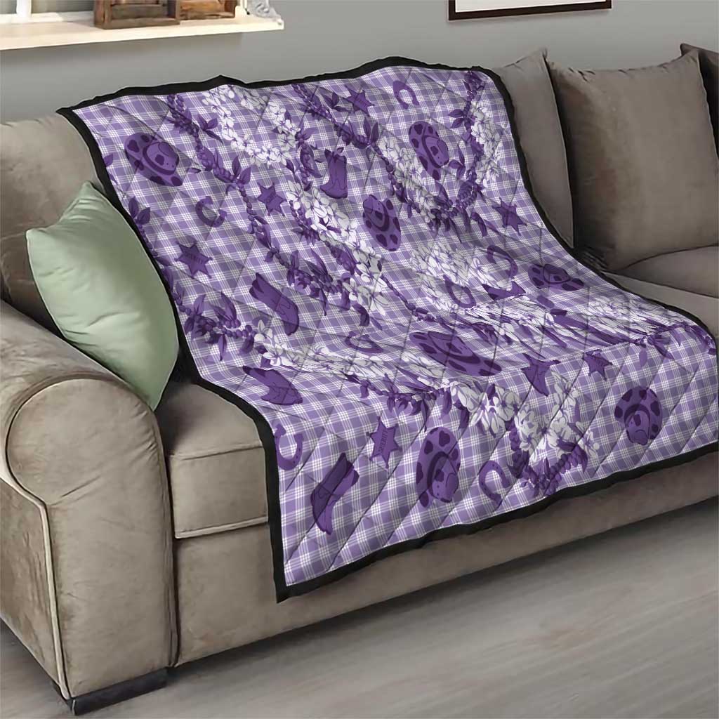 Mokihana Maile Ilima Leis Paniolo Palaka Quilt Hawaiian Poni Spirit - Polynesian Pride