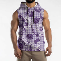 Mokihana Maile Ilima Leis Paniolo Palaka Sleeveless Hoodie Hawaiian Poni Spirit - Polynesian Pride