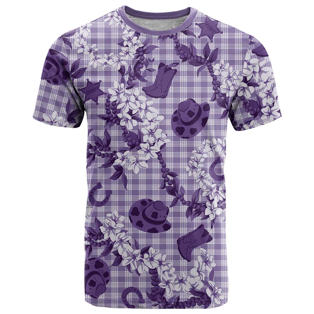 Mokihana Maile Ilima Leis Paniolo Palaka T Shirt Hawaiian Poni Spirit - Polynesian Pride