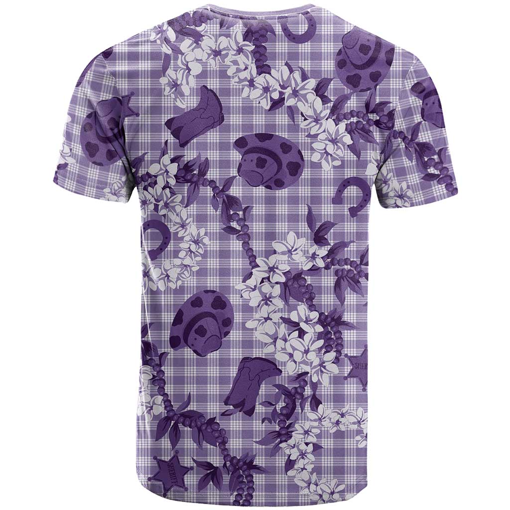 Mokihana Maile Ilima Leis Paniolo Palaka T Shirt Hawaiian Poni Spirit - Polynesian Pride