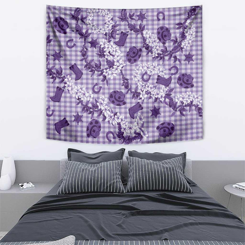 Mokihana Maile Ilima Leis Paniolo Palaka Tapestry Hawaiian Poni Spirit - Polynesian Pride