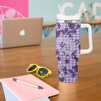 Mokihana Maile Ilima Leis Paniolo Palaka Tumbler With Handle Hawaiian Poni Spirit - Polynesian Pride