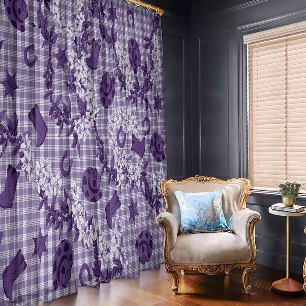 Mokihana Maile Ilima Leis Paniolo Palaka Window Curtain Hawaiian Poni Spirit - Polynesian Pride