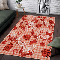 Mokihana Maile Ilima Leis Paniolo Palaka Area Rug Hawaiian Ulaula Spirit - Polynesian Pride