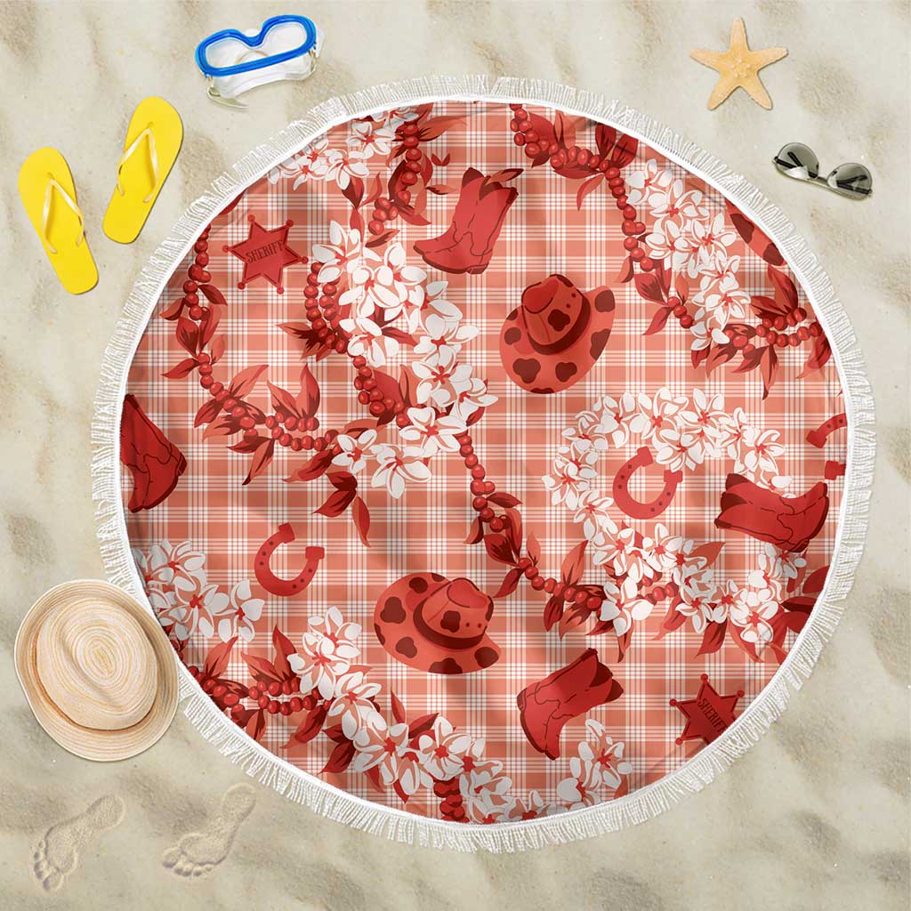 Mokihana Maile Ilima Leis Paniolo Palaka Beach Blanket Hawaiian Ulaula Spirit - Polynesian Pride