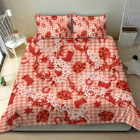 Mokihana Maile Ilima Leis Paniolo Palaka Bedding Set Hawaiian Ulaula Spirit - Polynesian Pride