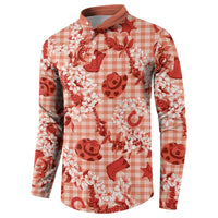 Mokihana Maile Ilima Leis Paniolo Palaka Button Sweatshirt Hawaiian Ulaula Spirit - Polynesian Pride