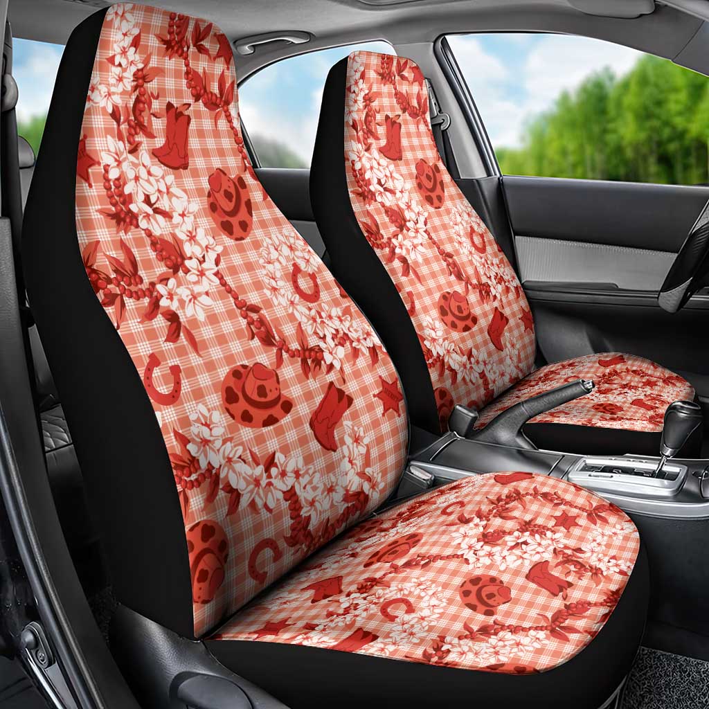 Mokihana Maile Ilima Leis Paniolo Palaka Car Seat Cover Hawaiian Ulaula Spirit - Polynesian Pride