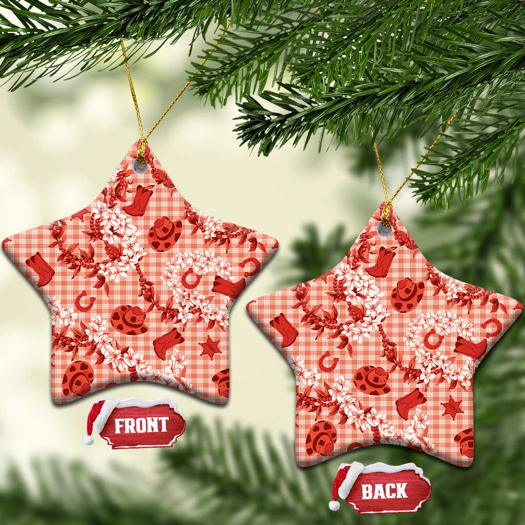 Mokihana Maile Ilima Leis Paniolo Palaka Ceramic Ornament Hawaiian Ulaula Spirit - Polynesian Pride