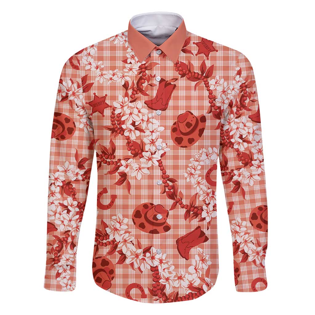 Mokihana Maile Ilima Leis Paniolo Palaka Family Matching Tank Maxi Dress and Hawaiian Shirt Hawaiian Ulaula Spirit - Polynesian Pride