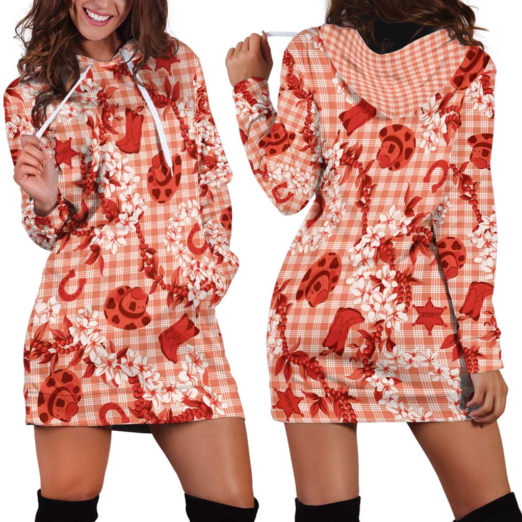 Mokihana Maile Ilima Leis Paniolo Palaka Hoodie Dress Hawaiian Ulaula Spirit - Polynesian Pride