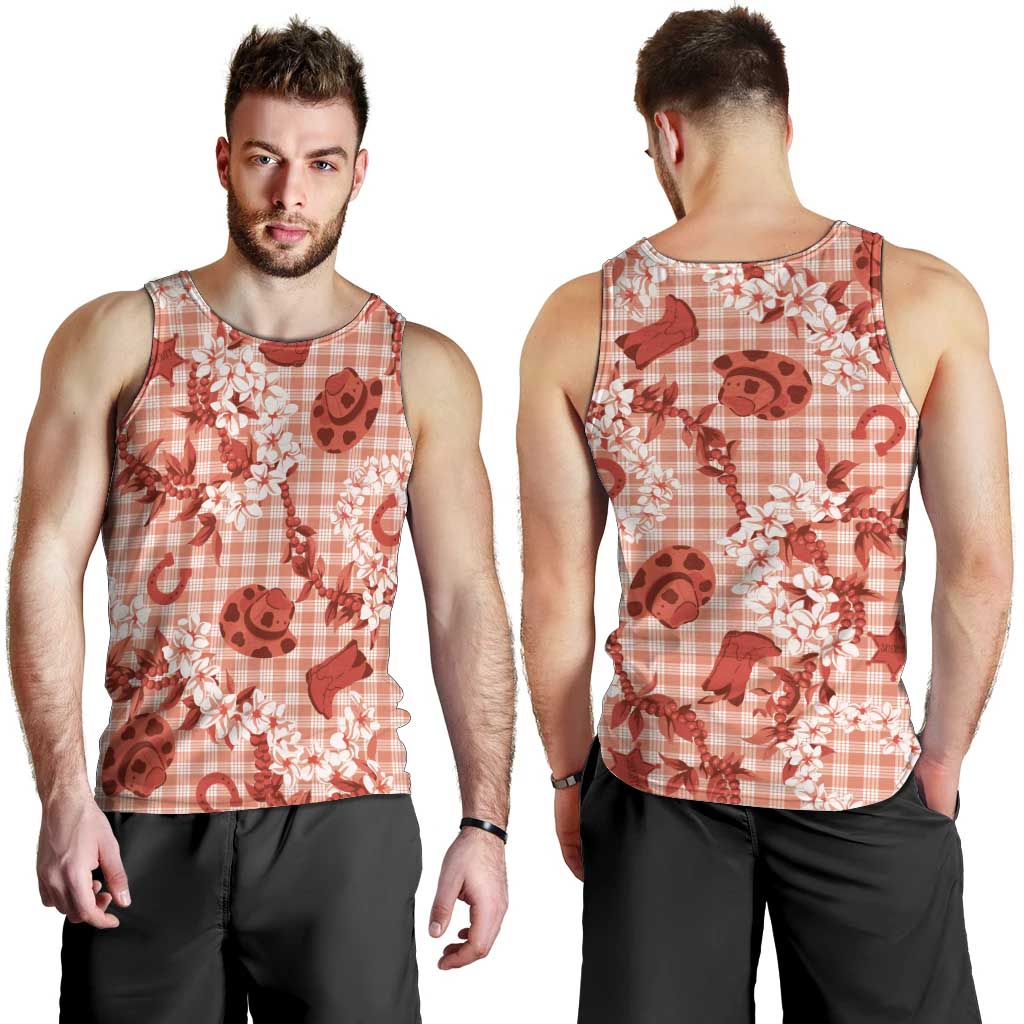 Mokihana Maile Ilima Leis Paniolo Palaka Men Tank Top Hawaiian Ulaula Spirit - Polynesian Pride