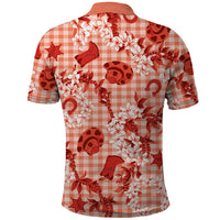 Mokihana Maile Ilima Leis Paniolo Palaka Polo Shirt Hawaiian Ulaula Spirit - Polynesian Pride