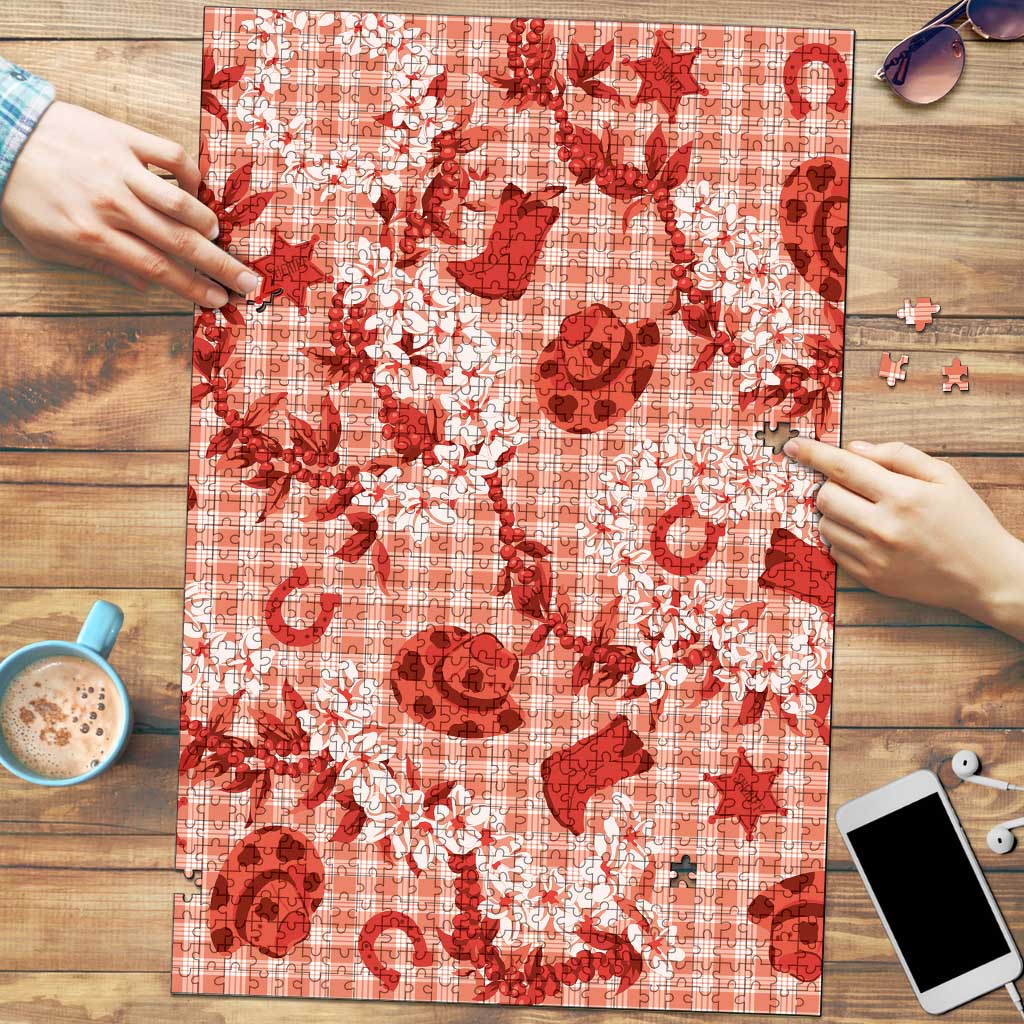 Mokihana Maile Ilima Leis Paniolo Palaka Puzzle Hawaiian Ulaula Spirit - Polynesian Pride