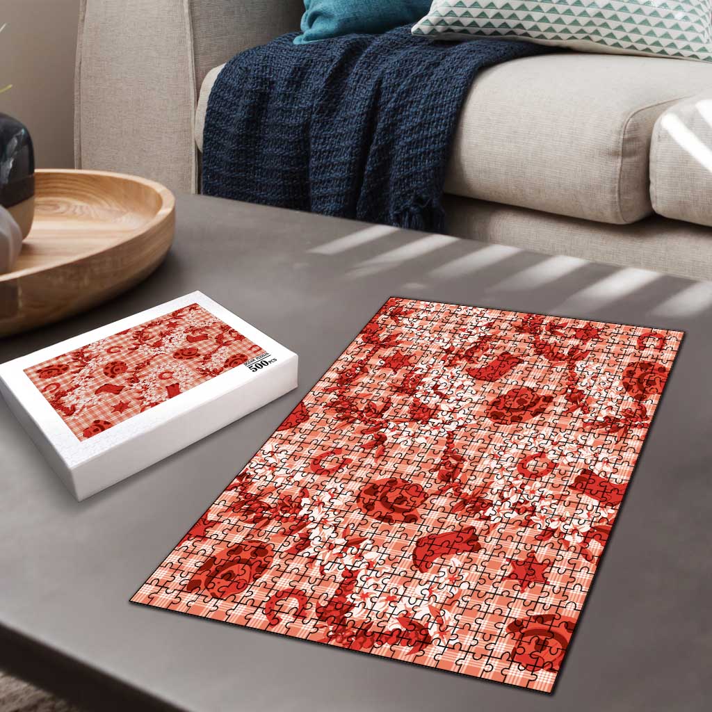 Mokihana Maile Ilima Leis Paniolo Palaka Puzzle Hawaiian Ulaula Spirit - Polynesian Pride