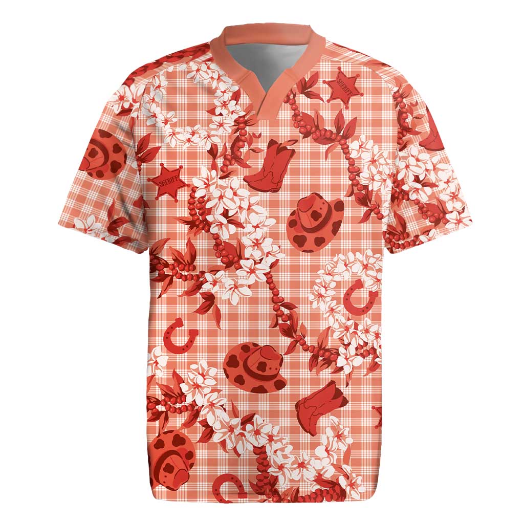 Mokihana Maile Ilima Leis Paniolo Palaka Rugby Jersey Hawaiian Ulaula Spirit - Polynesian Pride