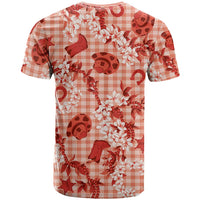 Mokihana Maile Ilima Leis Paniolo Palaka T Shirt Hawaiian Ulaula Spirit - Polynesian Pride