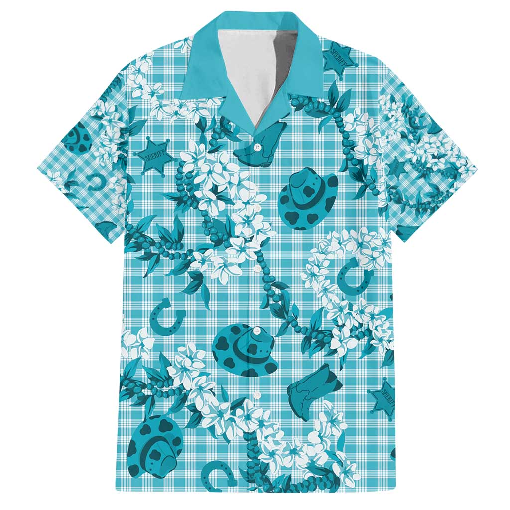 Mokihana Maile Ilima Leis Paniolo Palaka Family Matching Tank Maxi Dress and Hawaiian Shirt Hawaiian Polu Opa Spirit - Polynesian Pride