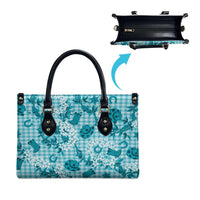 Mokihana Maile Ilima Leis Paniolo Palaka Leather Bag Hawaiian Polu Opa Spirit - Polynesian Pride