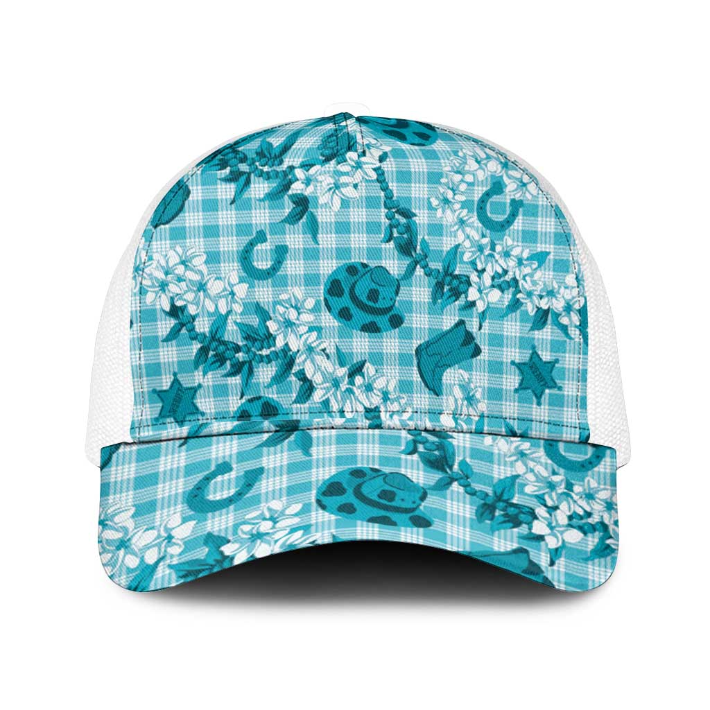 Mokihana Maile Ilima Leis Paniolo Palaka Mesh Trucker Cap Hawaiian Polu Opa Spirit - Polynesian Pride