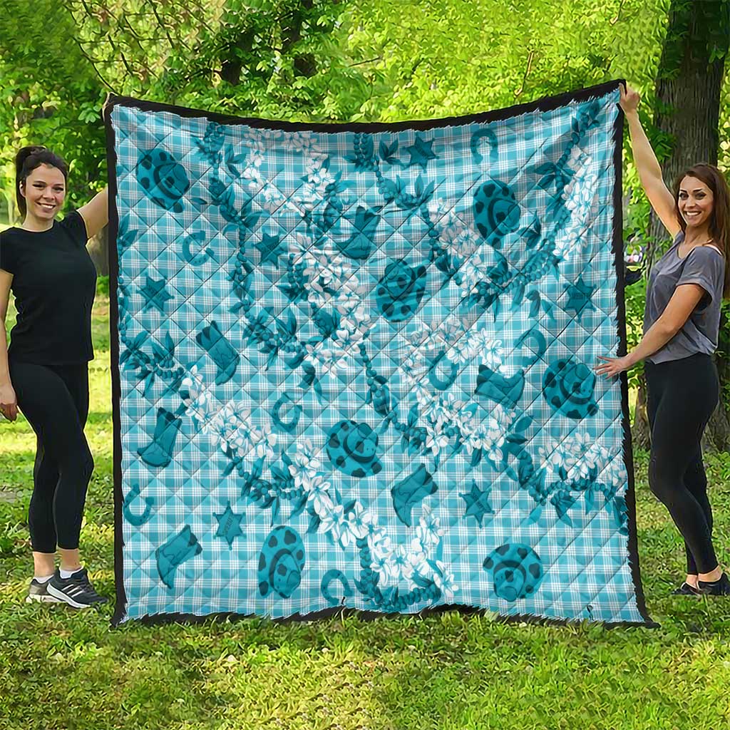 Mokihana Maile Ilima Leis Paniolo Palaka Quilt Hawaiian Polu Opa Spirit - Polynesian Pride