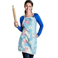 Blue Hawaii Anthurium Plumeria Lei Apron LT9 - Polynesian Pride