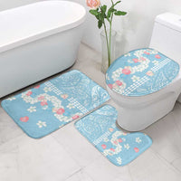 Blue Hawaii Anthurium Plumeria Lei Bathroom Set LT9 - Polynesian Pride