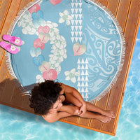 Blue Hawaii Anthurium Plumeria Lei Beach Blanket LT9 - Polynesian Pride