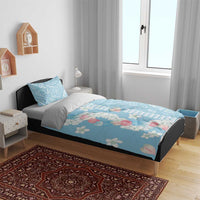 Blue Hawaii Anthurium Plumeria Lei Bedding Set LT9 - Polynesian Pride