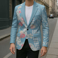 Blue Hawaii Anthurium Plumeria Lei Blazer LT9 - Polynesian Pride