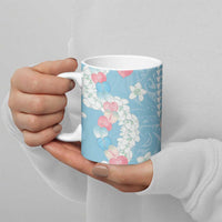 Blue Hawaii Anthurium Plumeria Lei Ceramic Mug LT9 - Polynesian Pride